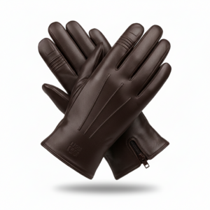 Leather Gloves Brown for Men