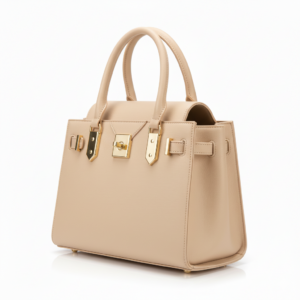 Leather Handbag – Cream Beige